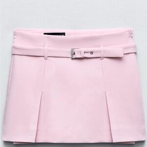 Elegant Pink Belted Skort